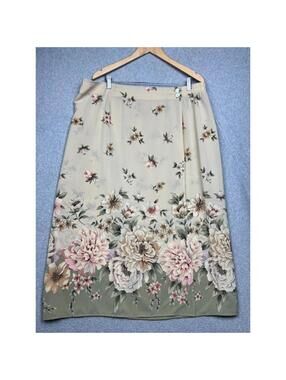 Vtg Bice Midi Wrap Skirt Size 24W Floral Cottagecore Boho Gypsy Peasant Romantic